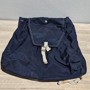 70s Vintage Original Alpine Hut Day Pack Bag Rare Blue Hiking Ruck Sack